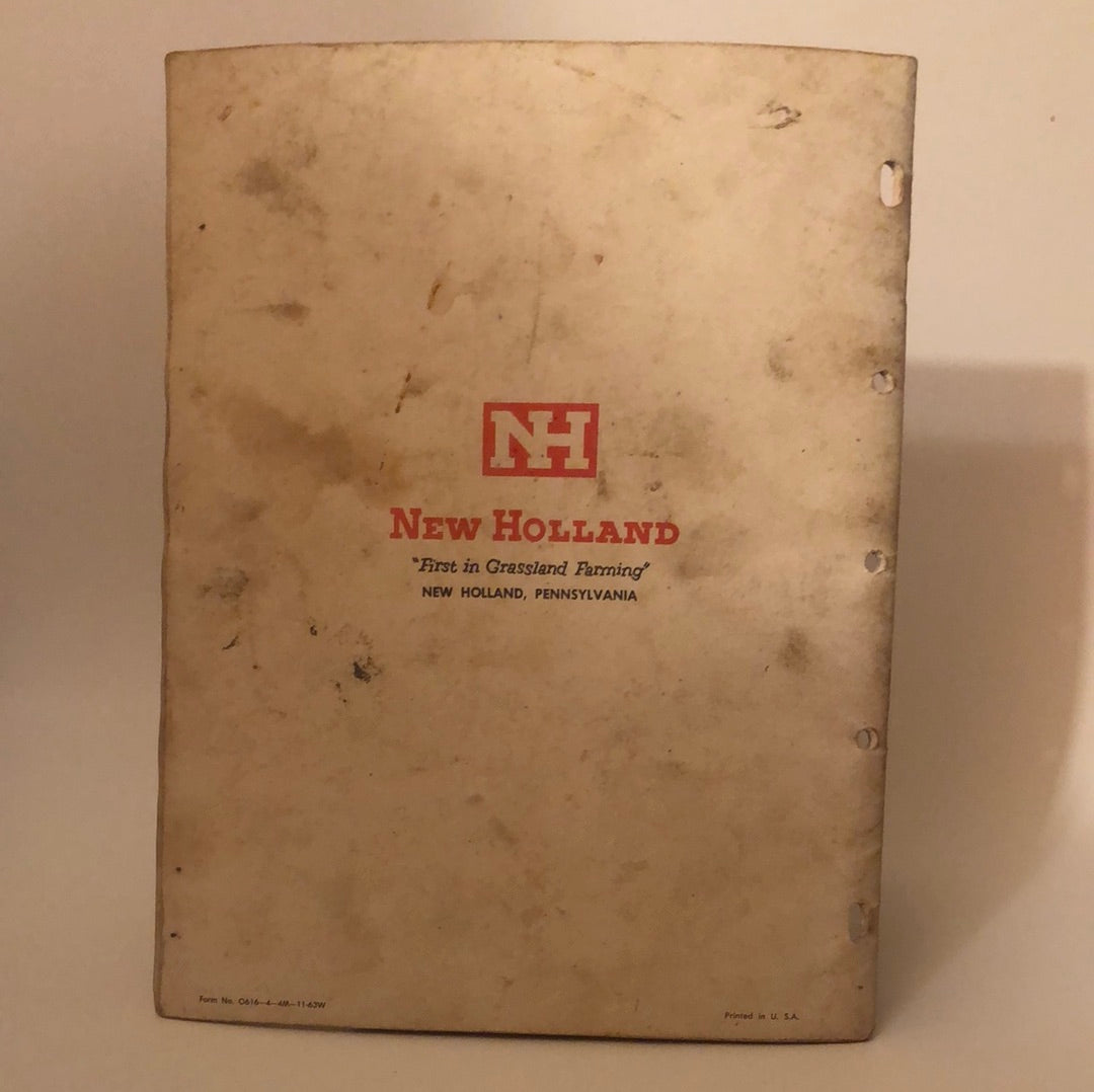 New Holland - 616 Forage Harvester - Owner's Manual