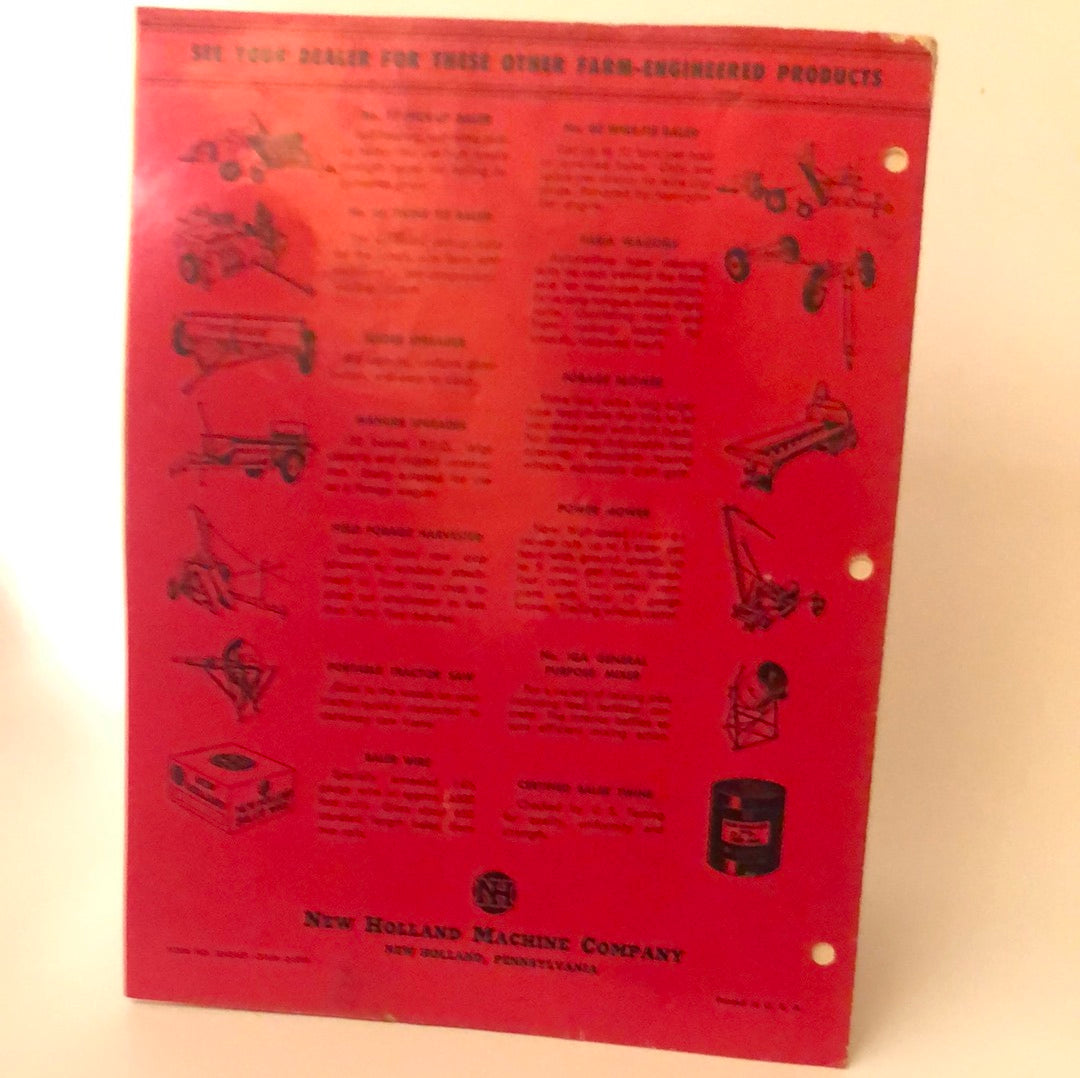 New Holland Forage Harvester Models 600 610- Manual Set