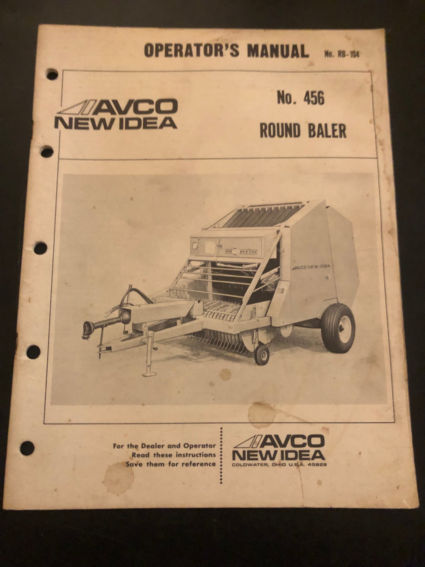 New Idea _ No. 456 Round Baler _ Operator’s Manual