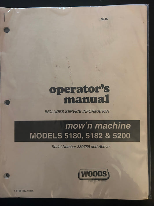 Woods _ mow’n machine 5180, 5182 & 5200 _ Operator’s Manual