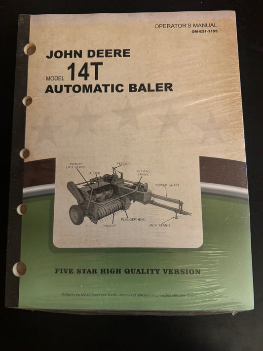 John Deere _ model 14T automatic baler _ operator’s manual OM-E21-1155