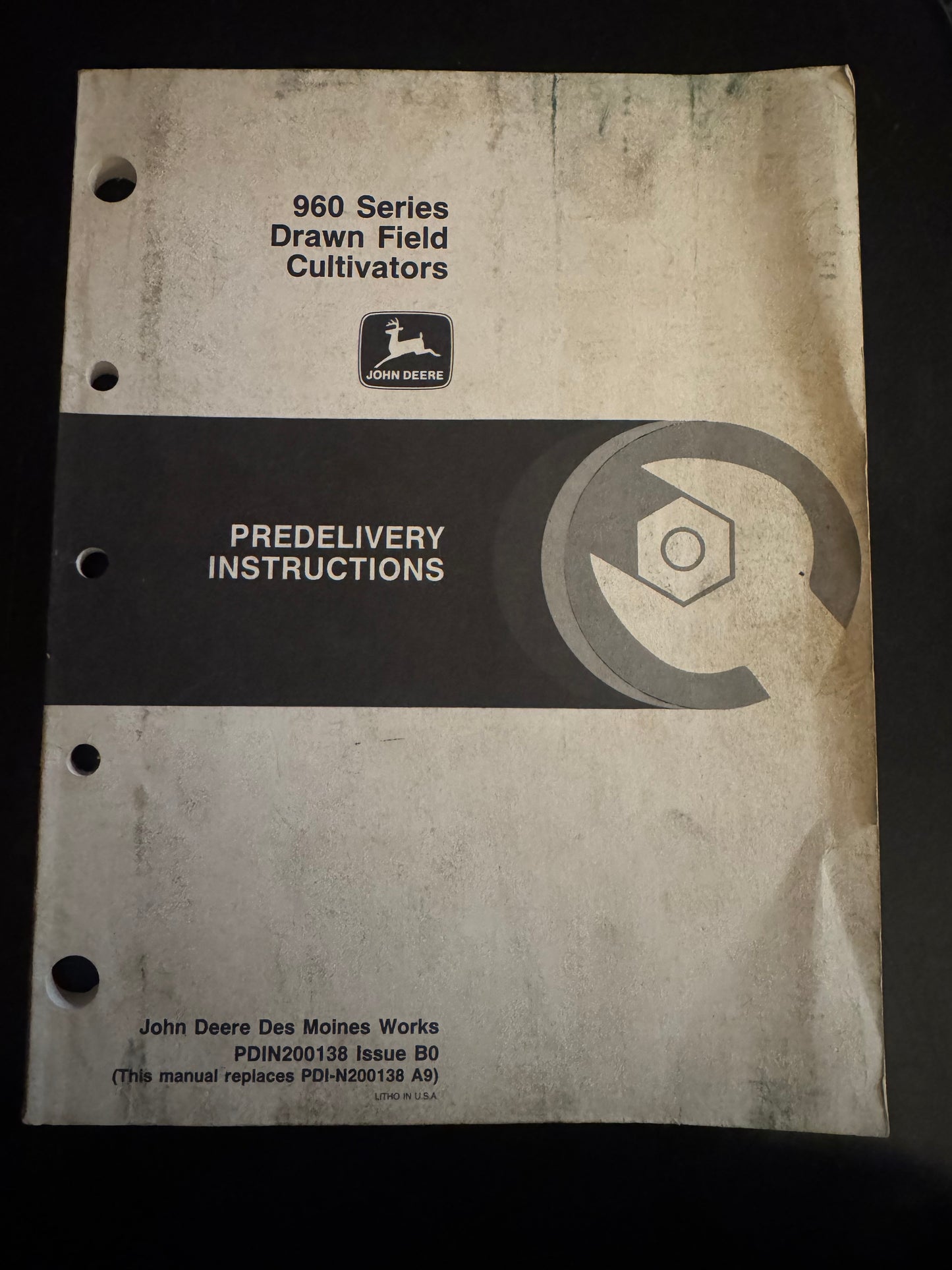 John Deere _ 960 Series Drawn Field Cultivators _ Predelivery Instructions