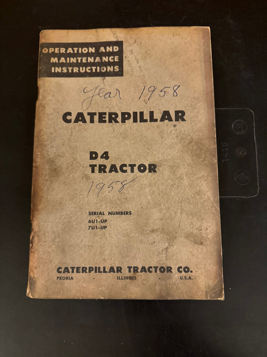 Caterpillar _ D4 Tractors _ Operation & Maintenance Instructions