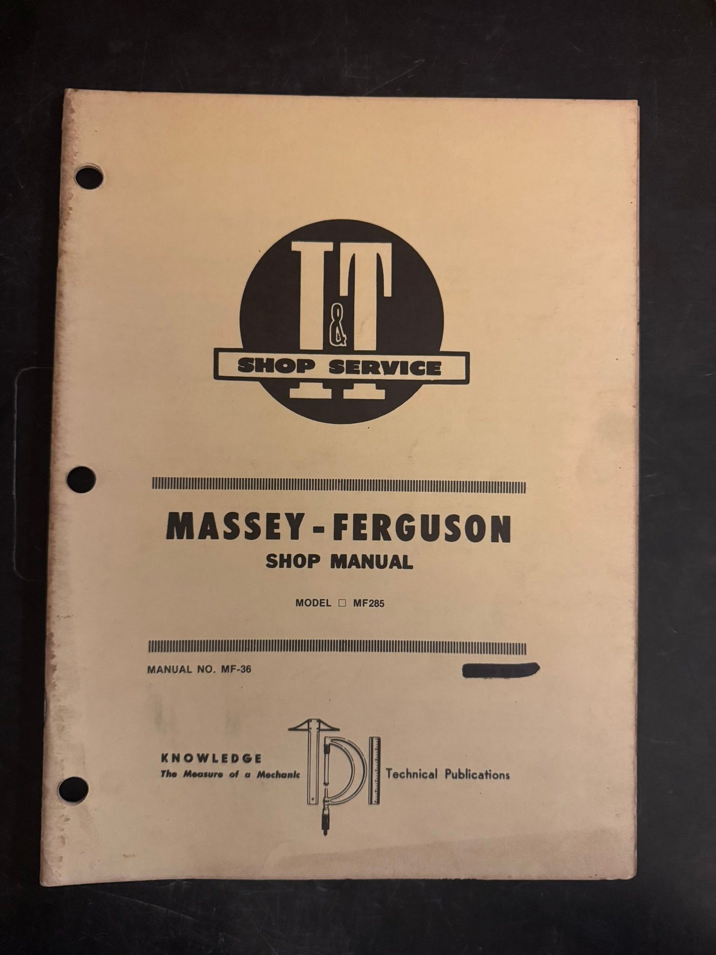 I&T _ Massey-Ferguson Models MF285 _ Shop Manual MF-36