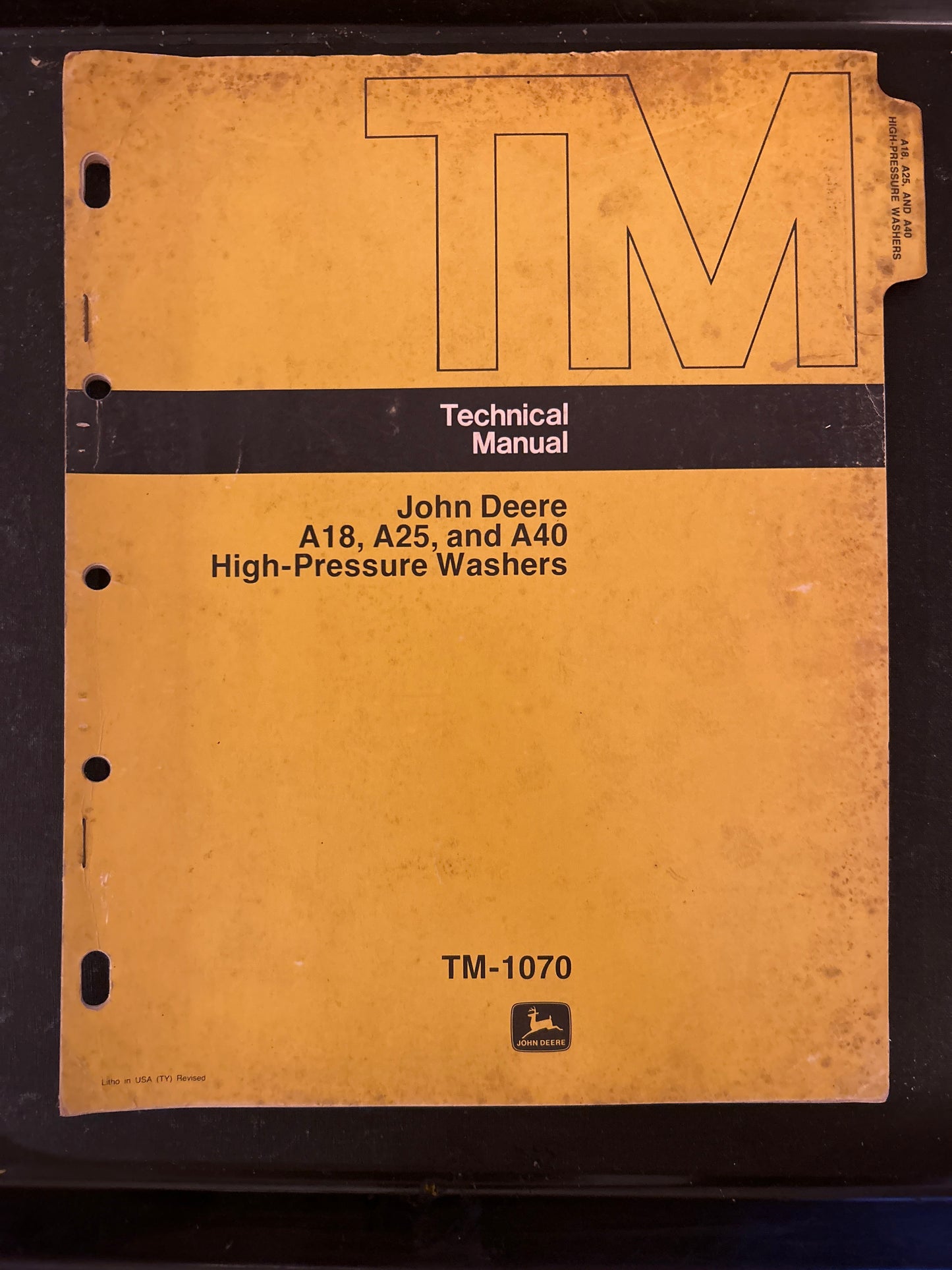 John Deere _ A18, A25 & A40 High-Pressure Washers _ Technical Manual TM-1070