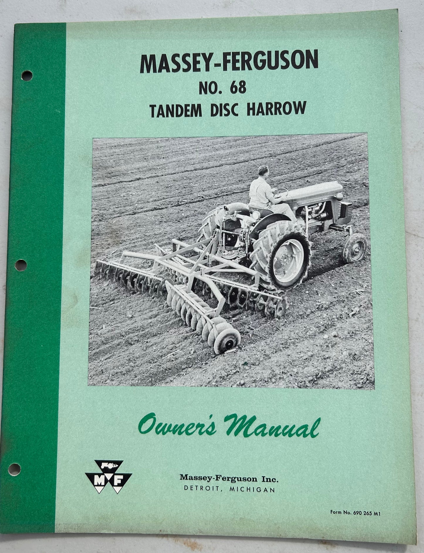 Massey Ferguson MF 68 Tandem Disc Harrow _ Owner’s Manual