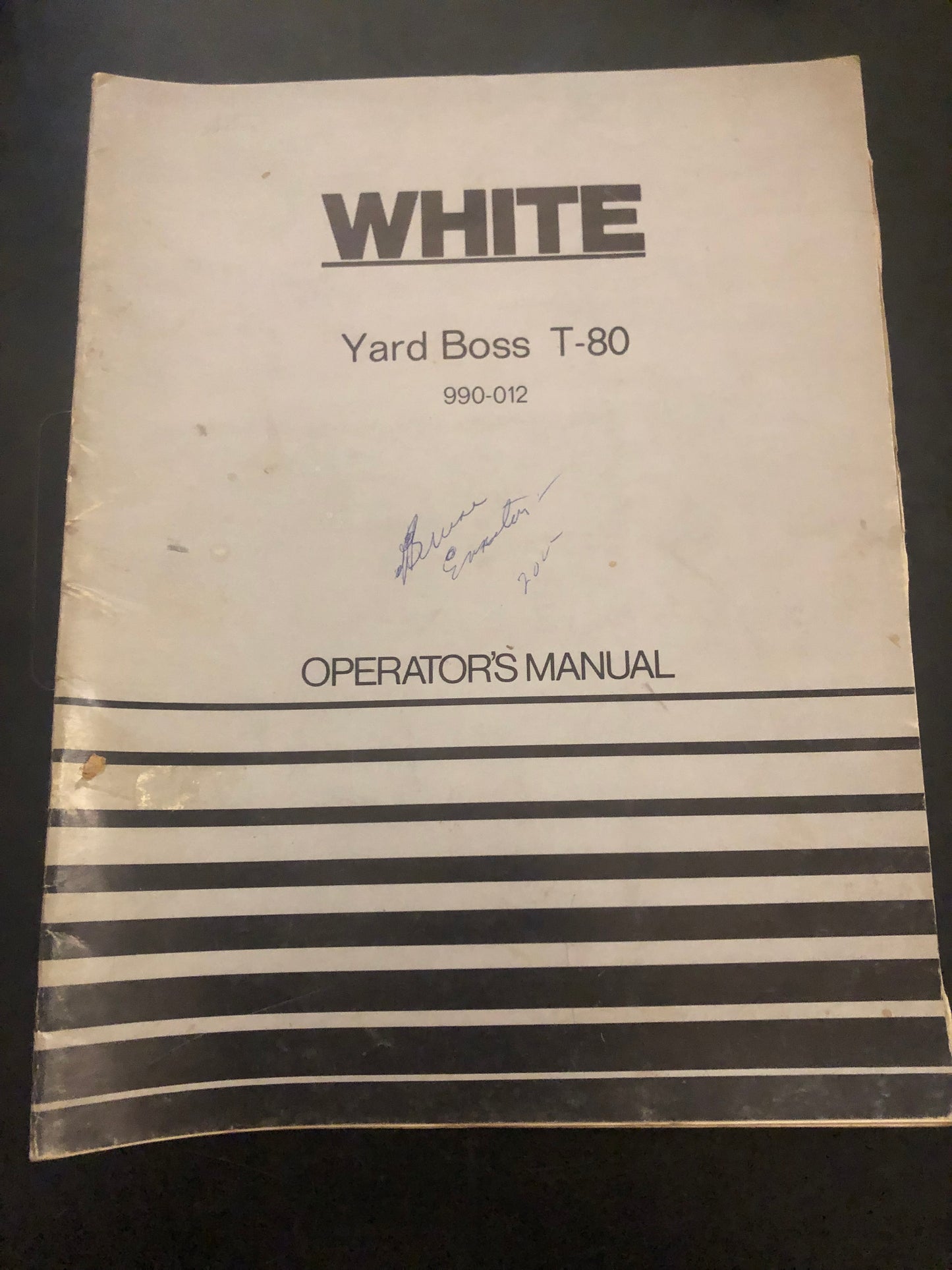 White _ Yard Boss T-80 _ Operator’s Manual