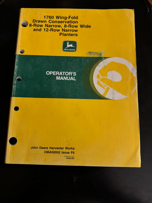 John Deere _ 1760 Wing-Fold Drawn Conservation 8-Row Narrow and Wide & 12-Row Narrow Planters _ Operator’s Manual OMA56592 F6