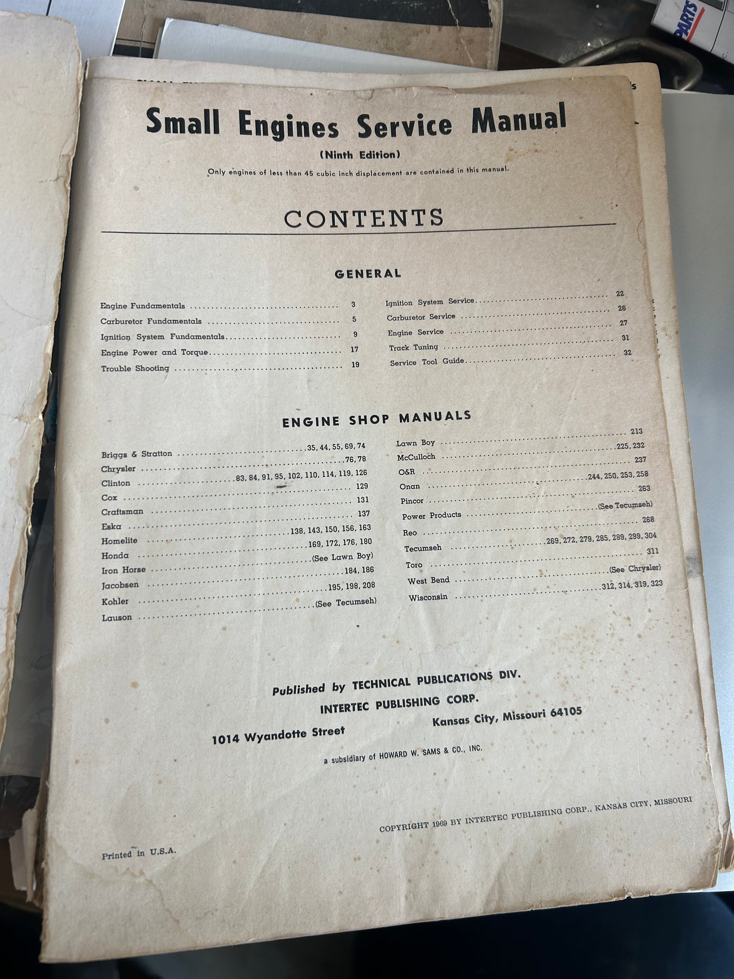 Small Engines Service Manual _ multiple editions