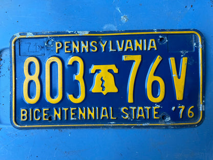 Vintage License Plates _ Pennsylvania Bicentennial ‘76
