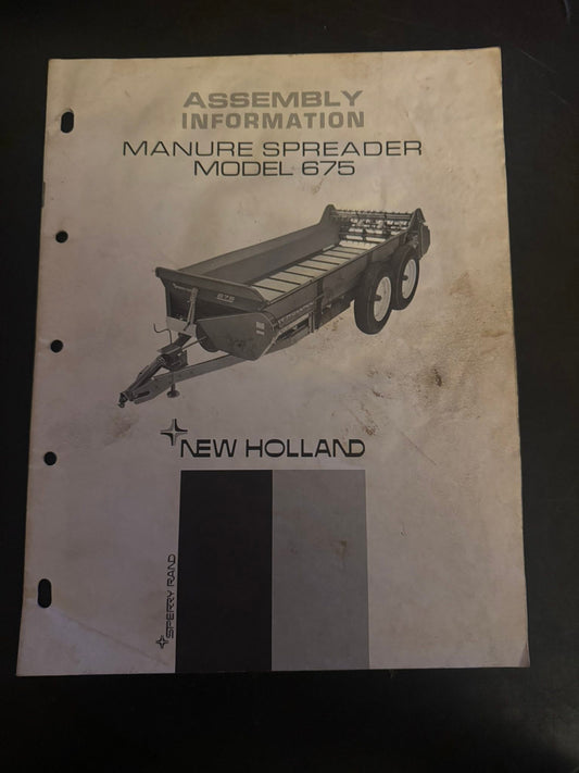 Sperry Rand - New Holland _ Manure Spreader 675 _ Assembly Information