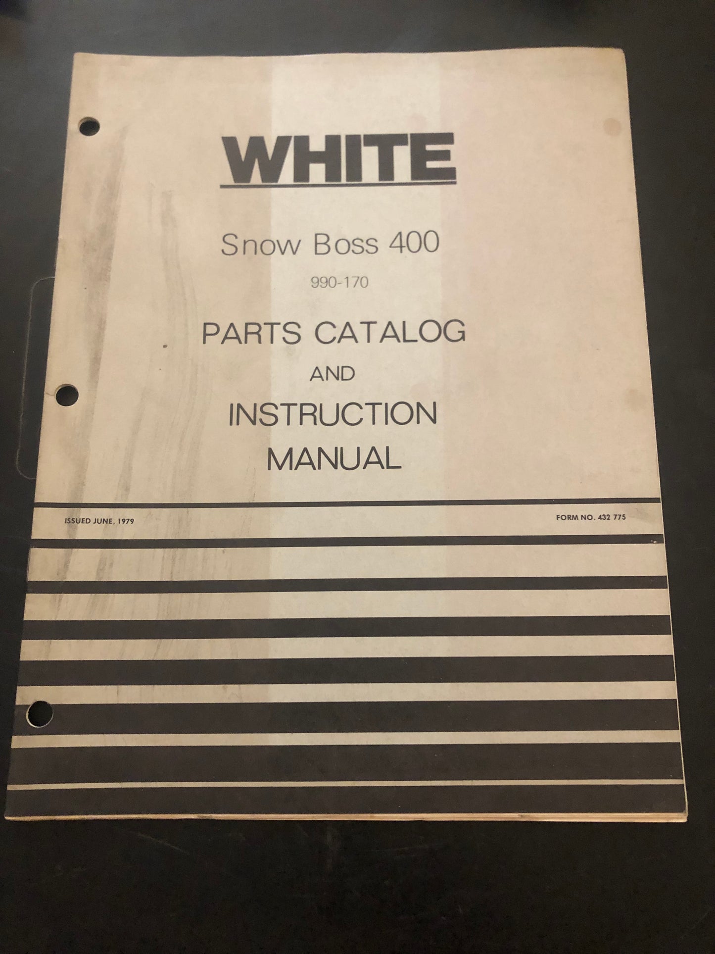 White _ Snow Boss 400 _ Parts Catalog & Instruction Manual