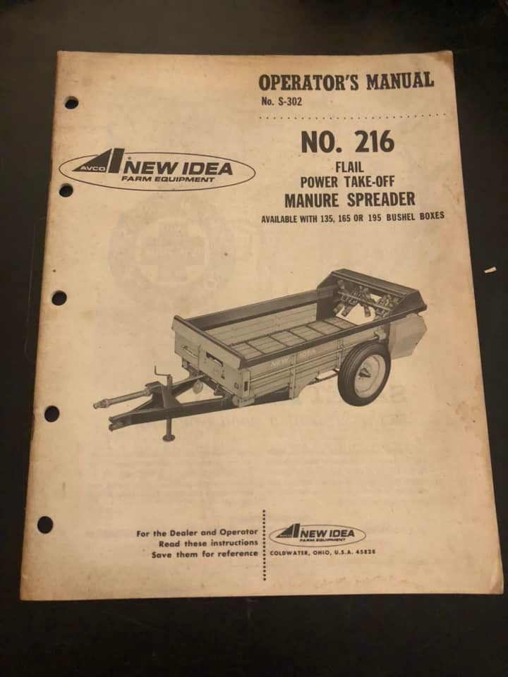 New Idea _ no 216 flail power take-off Manure Spreader _ Operator’s Manual