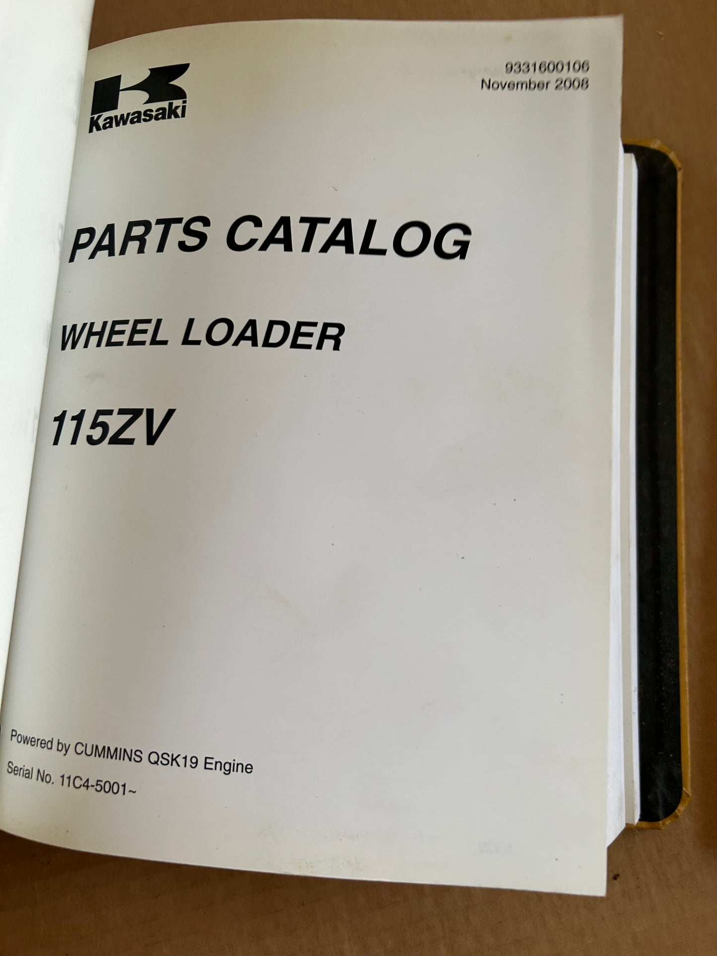 Kawasaki _ 115ZV Wheel Loader _ Binder A