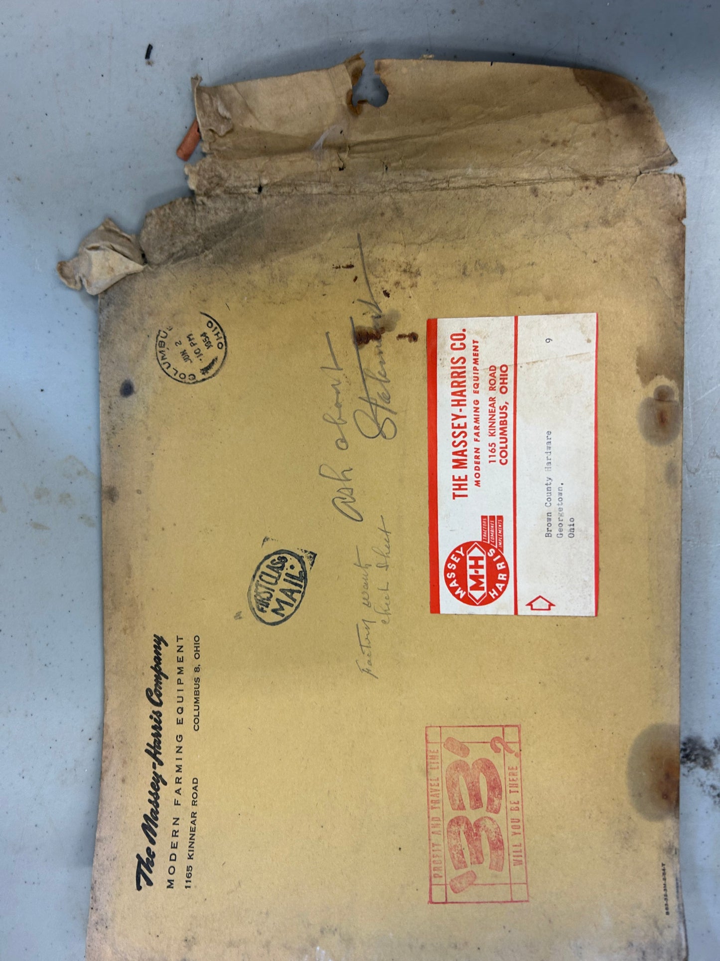 Massey-Harris Envelope