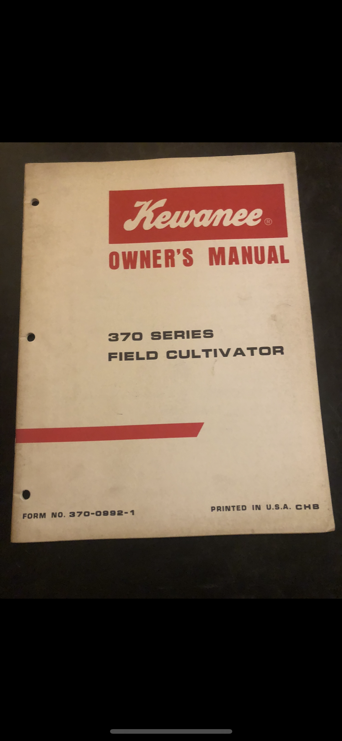 Kewanee _ 370 Series Field Cultivator _ Owner’s Manual