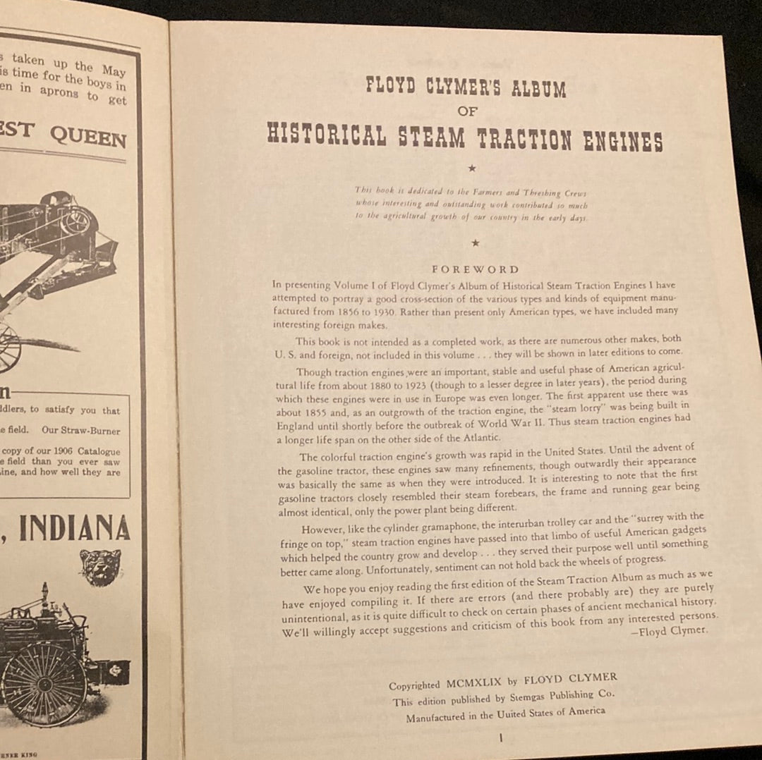 Floyd Clyman’s Album of Historical Steam Traction Engines and Threshing Equipment No.1_ American and Foreign Engines From 1855 to 1929