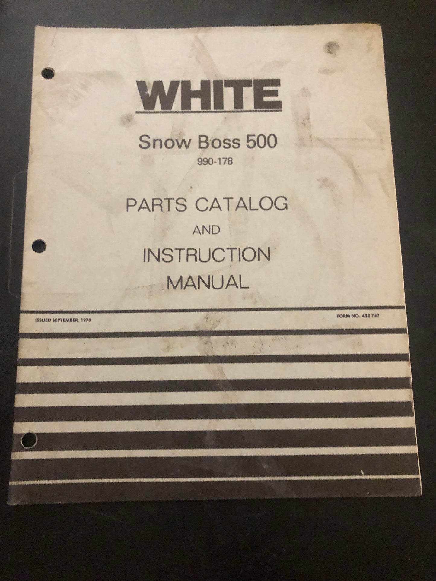 White _ Snow Boss 500 _ Parts Catalog & Instruction Manual