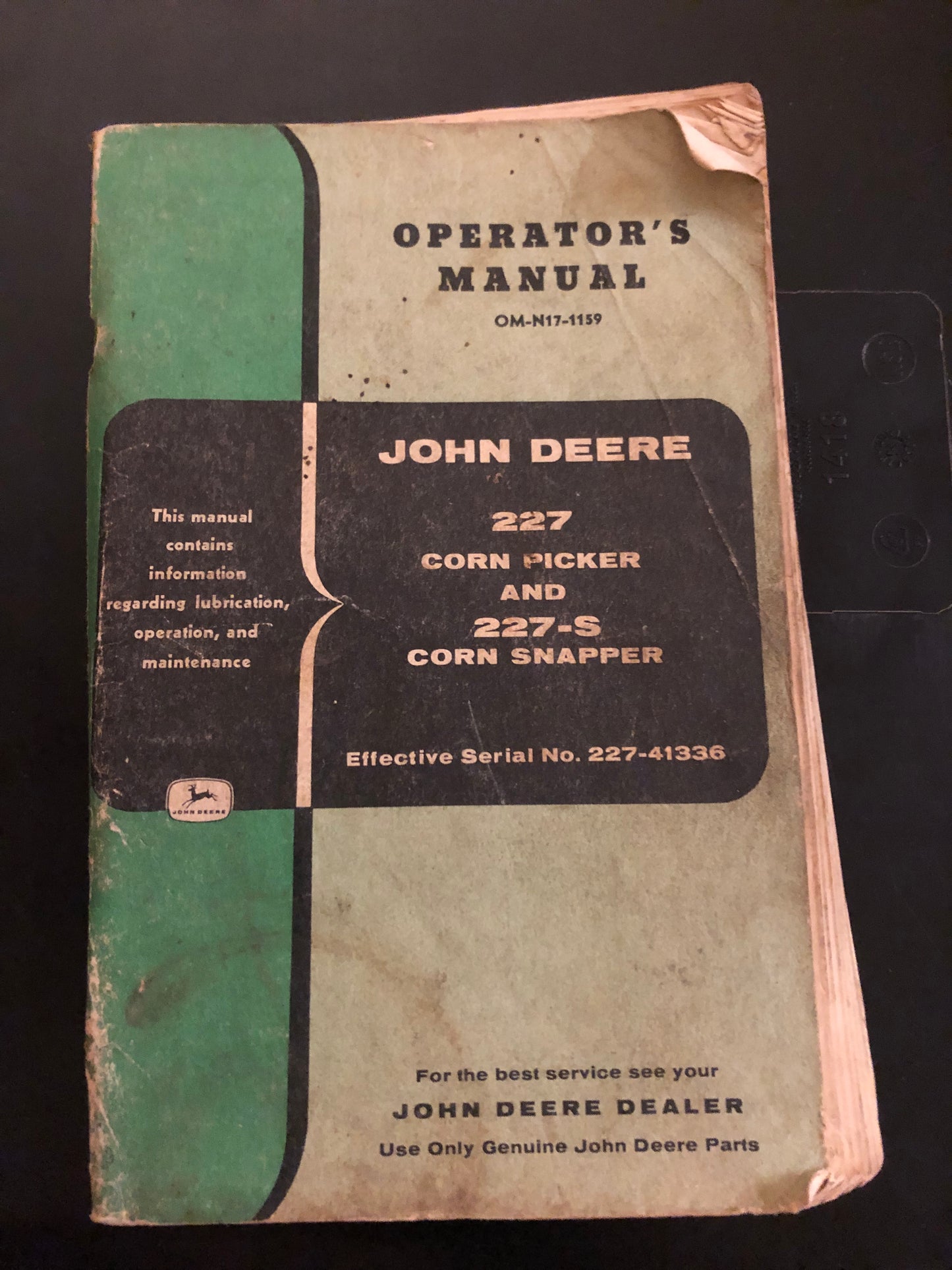 John Deere _ 227 Corn Picker & 227-S Corn Snapper _ Operator’s Manual