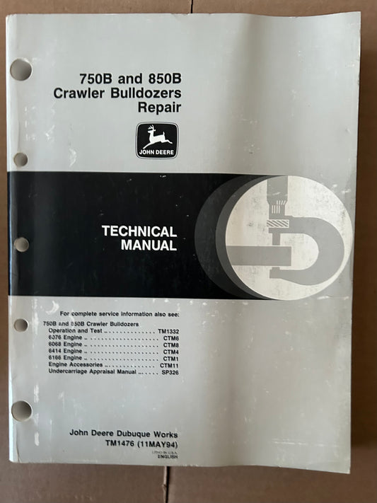 John Deere _ 750B & 850B Crawler Bulldozers Repair _ Technical Manual TM1475
