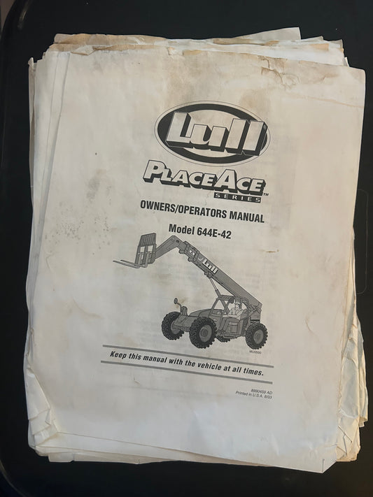 Lull _ Place Ace Series model 644E-42 _ Owners / Operators Manal