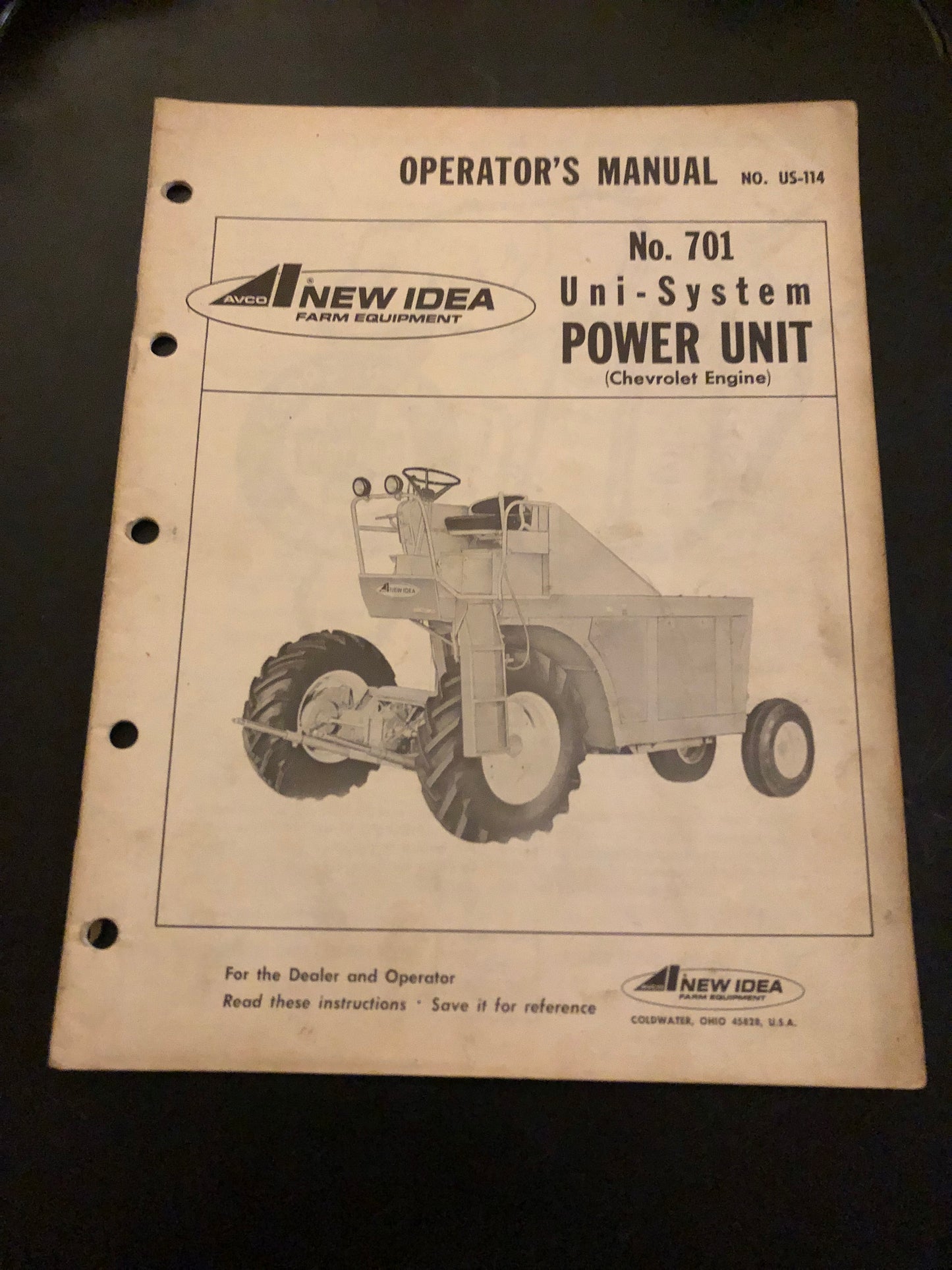 New Idea _ No 701 Uni-System Power Unit _ Operator's Manual