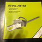 Stihl _ HS 45 Instructions & Owner’s Manual