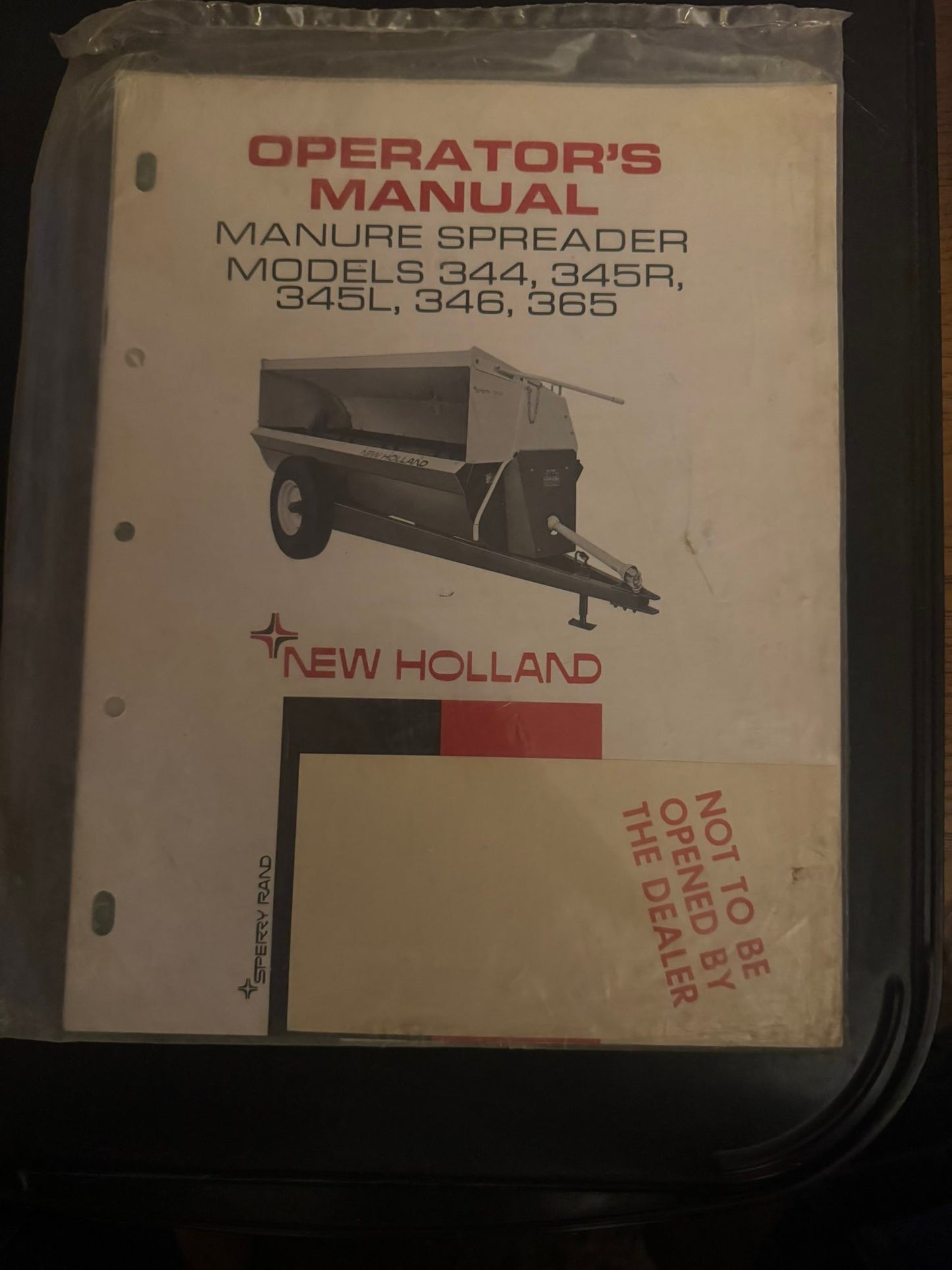 Sperry New Holland _ 344, 345R, 345L, 346 & 365 Manure Spreader _ Operator’s Manual