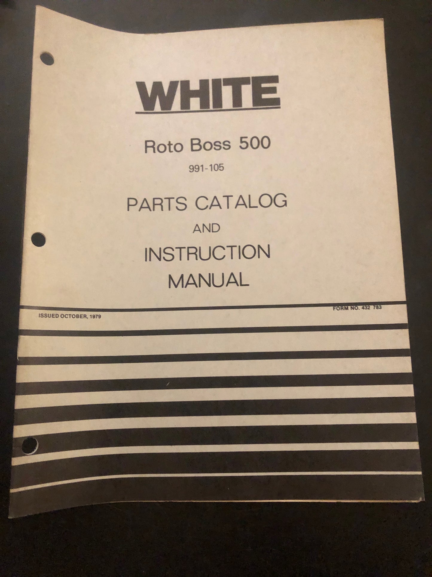 White _ Roto Boss 500 _ Parts Catalog & Instruction Manual