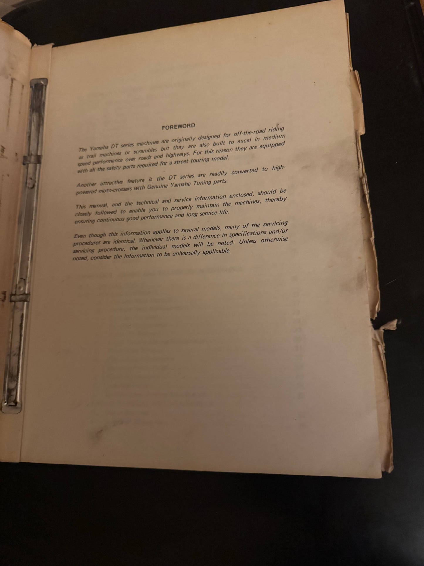 Yamaha _ DT100A, DT125A & DT175A _ Service Manual