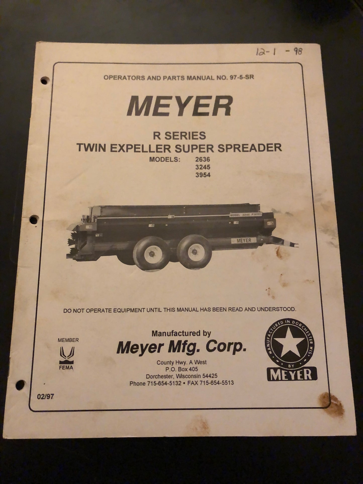 Meyer _ R series Twin Expeller Super Spreader _ Operation & Parts Manual