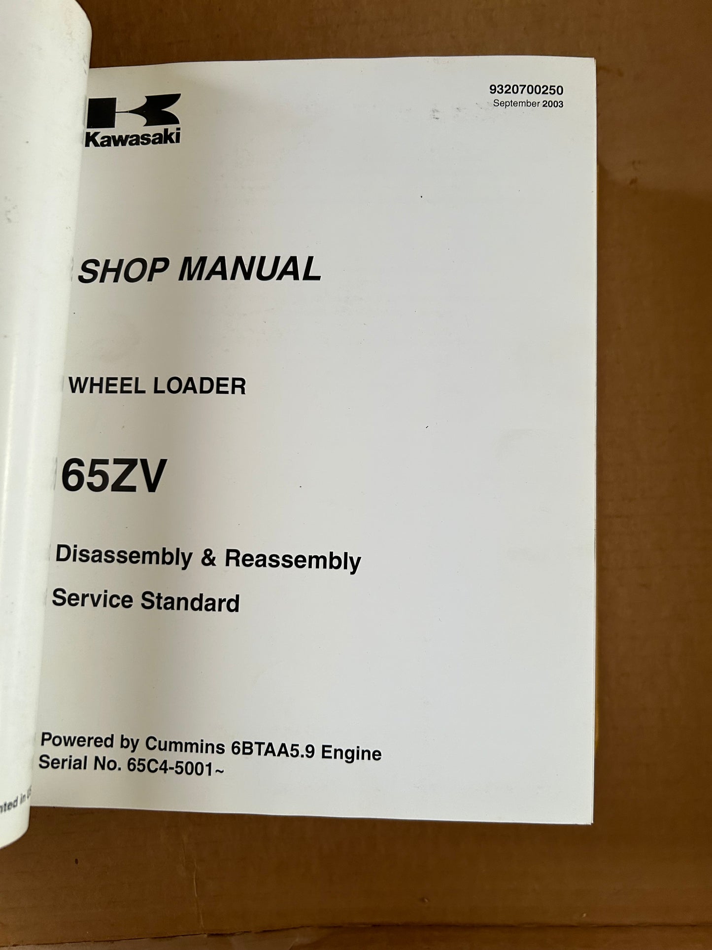 Kawasaki _ 65ZV Wheel Loader _ Binder