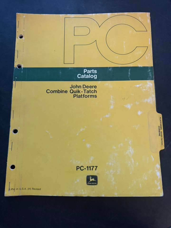 John Deere _ Combine Quik-Tatch Platforms _ Parts Catalog PC-1177