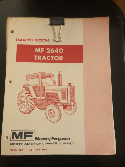 Massey Ferguson _ MF 2640 Tractor _ Parts Book