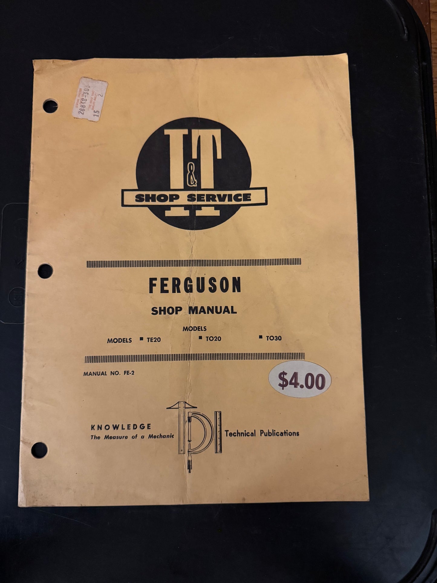 Ferguson _ TE20, TO20 & TO30 _ I&T Shop Service _ Shop Manual FE-2