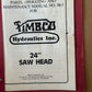 Timbco _ 24” Saw Head _ Parts, Operating & Maintenance Manual