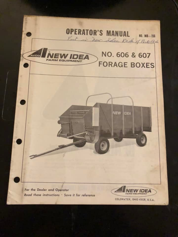 New Idea _ No 606 & 607 Forage Boxes _ Operator’s Manual