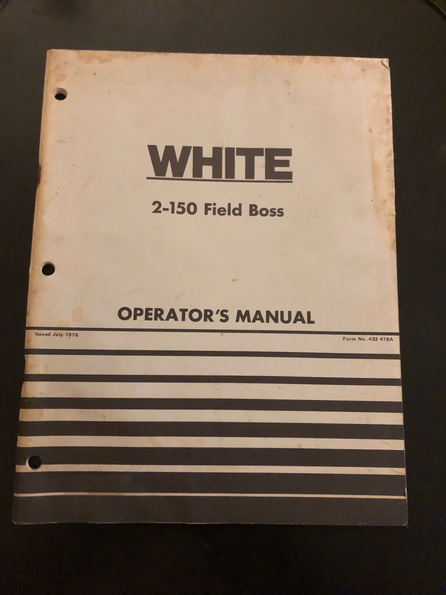 White _ 2-150 field boss tractor _ Operator’s Manual