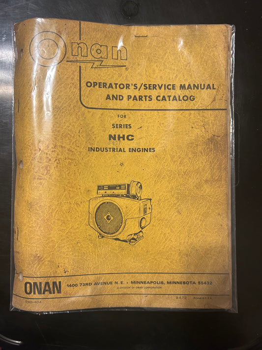 Onan _  Series NHC Industrial Engines _ Operator’s / Service & Parts Catalog