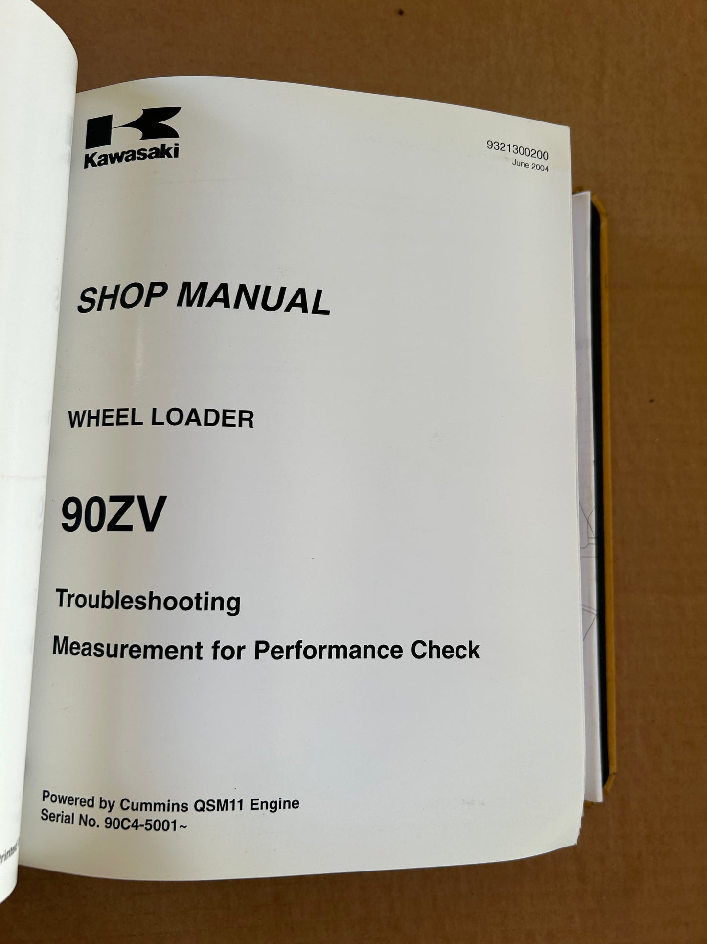 Kawasaki _ 90ZV Wheel Loader _ Binder