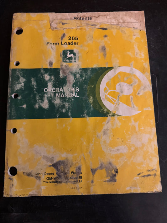 John Deere _ 265 Farm Loader _ Operator’s Manual