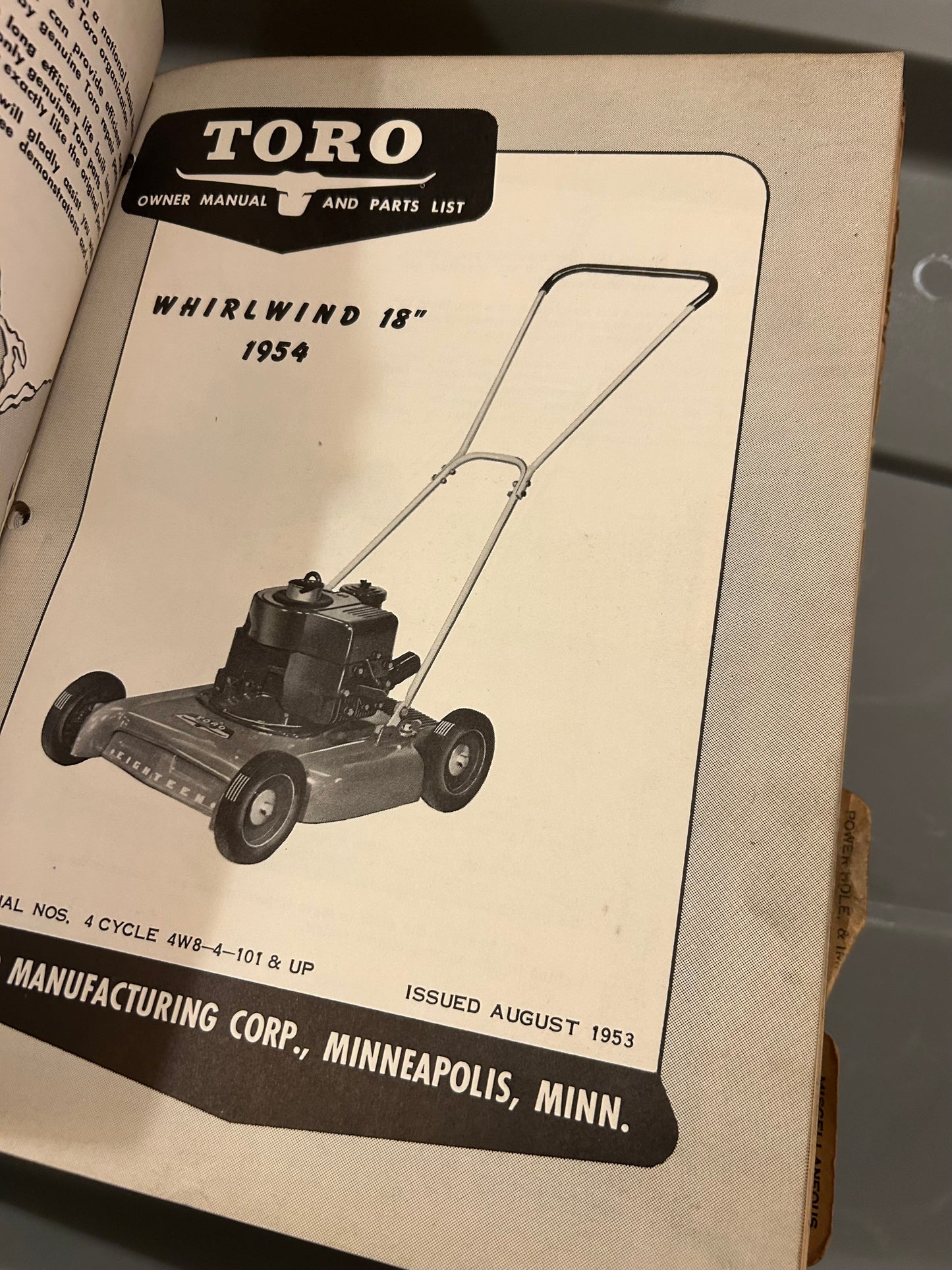 Toro Collection of manuals