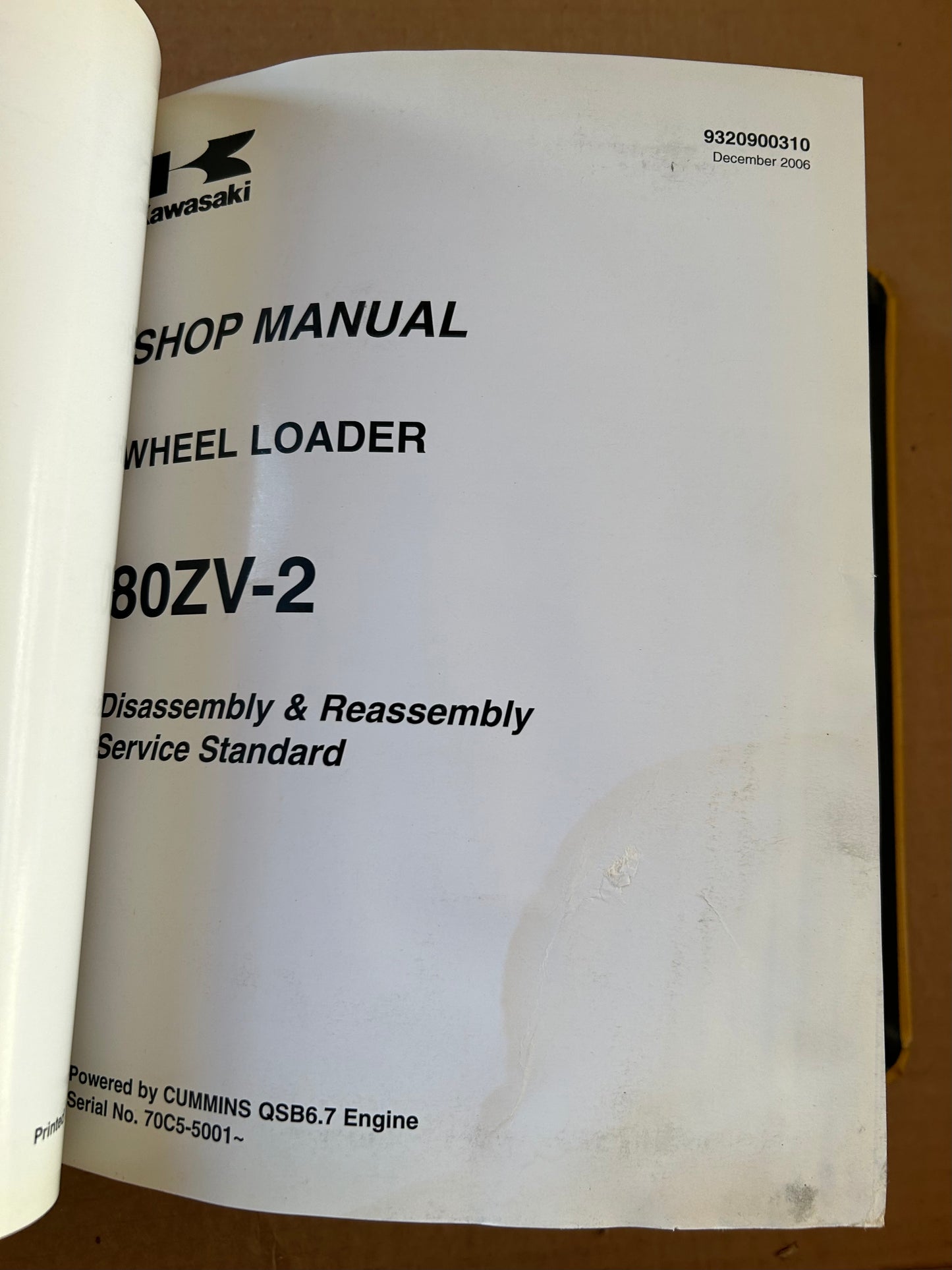 Kawasaki _ 80ZV-2 Wheel Loader _ Binder