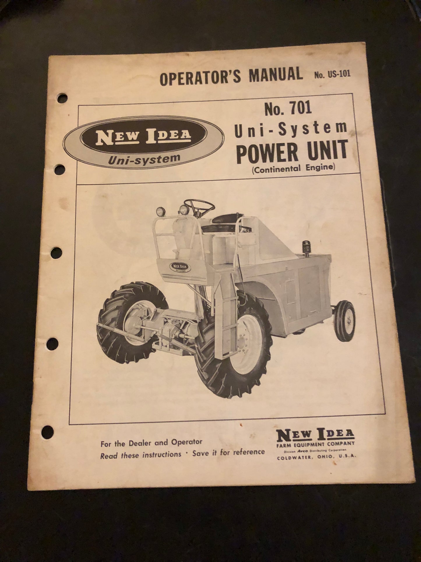 New Idea _ No 701 Uni-System Power Unit _ Operator's Manual