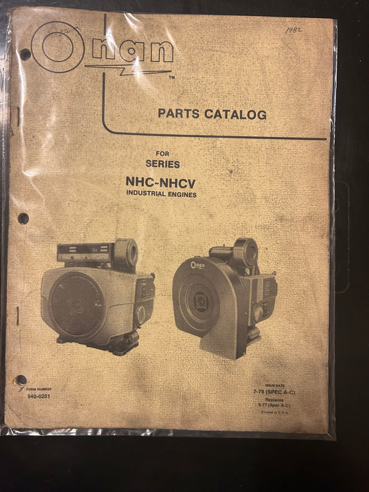 Onan _  Series NHC-NHCV Industrial Engines _ Parts Catalog issue 7-79