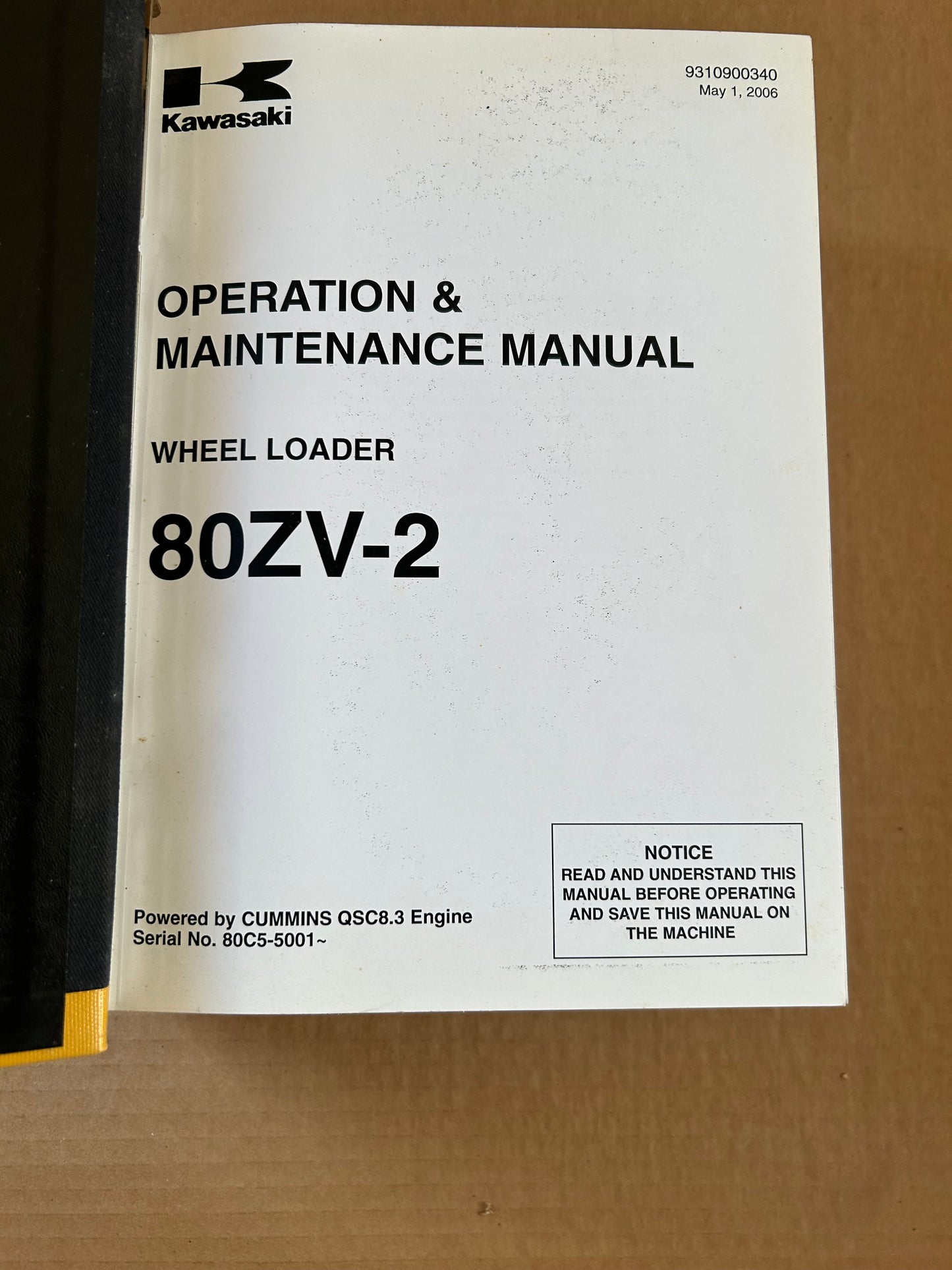 Kawasaki _ 80ZV-2 Wheel Loader _ Binder