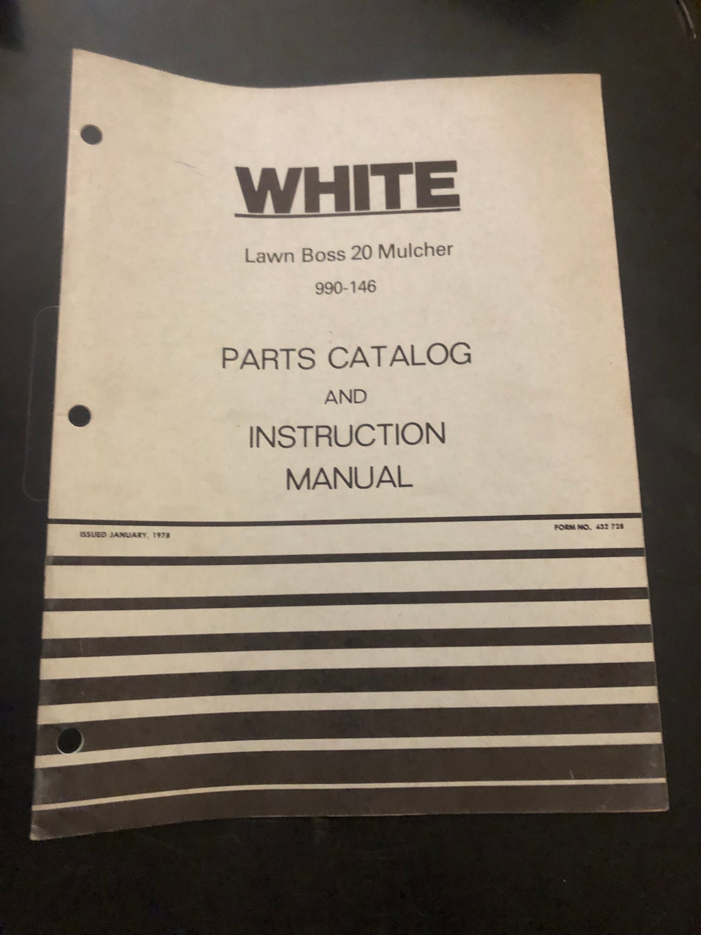 White _ Lawn Boss Mulcher 20 _ Parts Catalog & Instruction Manual