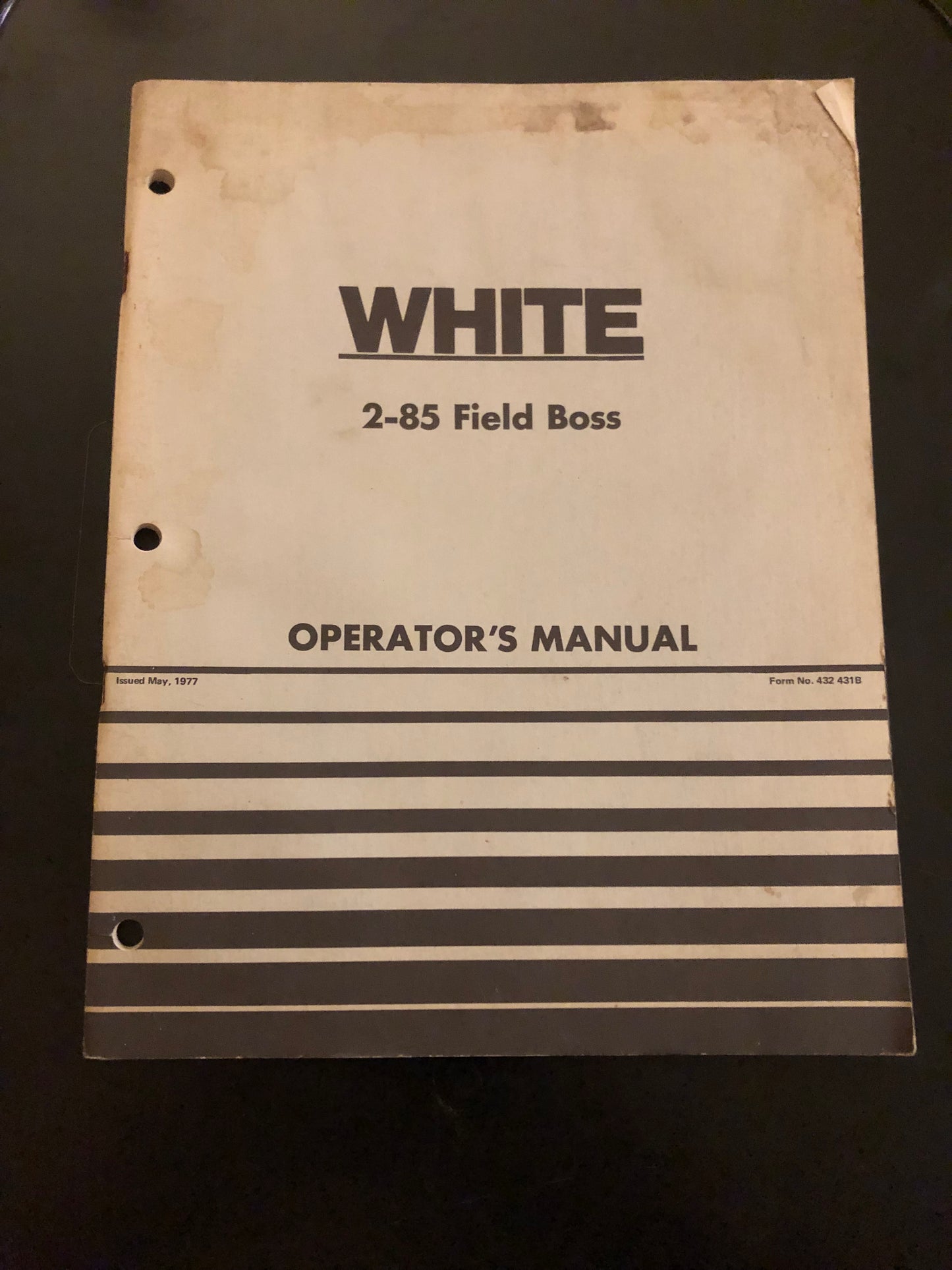 White _ 2-85 field boss tractor _ Operator’s Manual