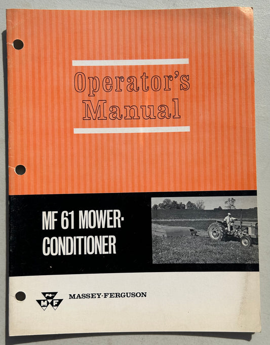 Massey Ferguson MF 61 Mower-Conditioner _ Operator’s Manual