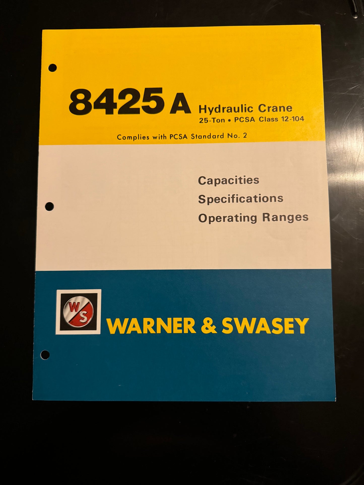 Warner & Swasey _ 8425 A Hydraulic Crane